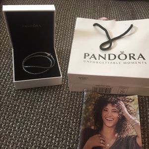 Pandora Double Leather Grey Bracelet